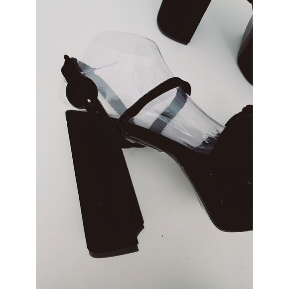 ASOS DESIGN Note Knotted Platform Open Toe Block High Heel Sandals Shoes 10 - Picture 5 of 7